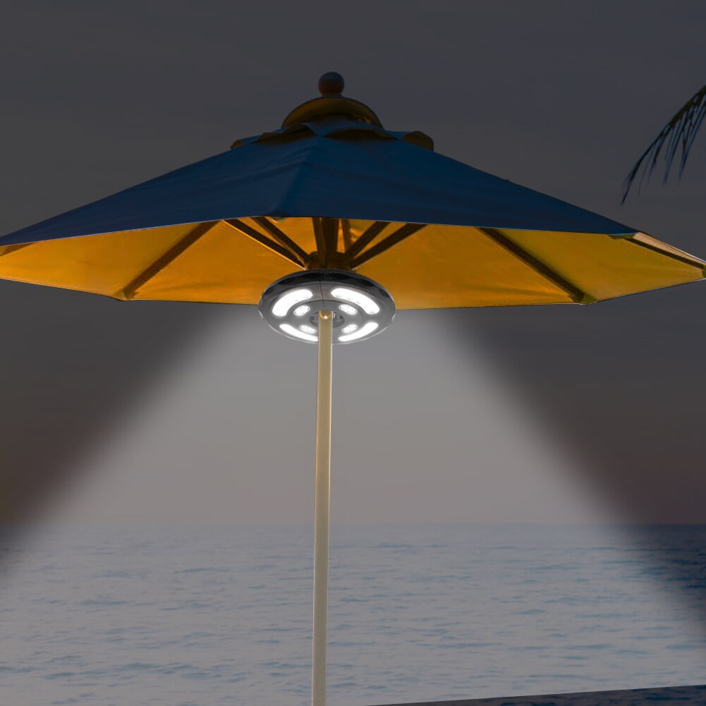 Patio Umbrella Pole Lights Rechargeable 28 LED Outdoor Garden Camping Tent Lamp Camping Portable Outdoor Elements