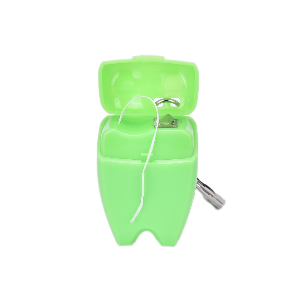 2Pcs 15 M Mint Geur Draagbare Tanden Sleutelhanger Dental Floss Voor Tanden Reinigen Mondverzorgingskit Mondhygiëne