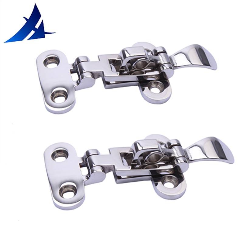 2X Boat Locker Hatch Anti Rattle Latch Fastener 316 Stainless Steel 4-3/8" Globa