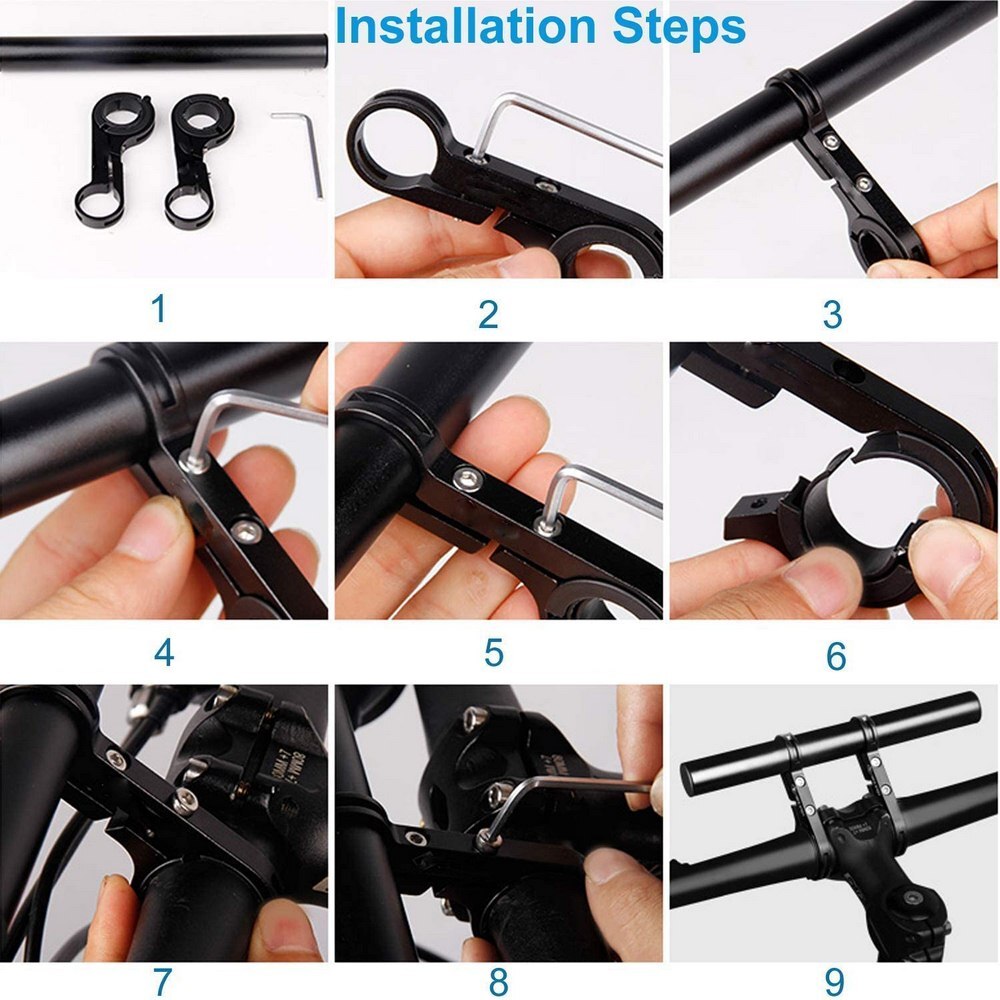 Bicycle Handlebar Extender Carbon Fiber Extension Mountain Bike Expand Bicycle Speedometer Headlight Light Support Extender