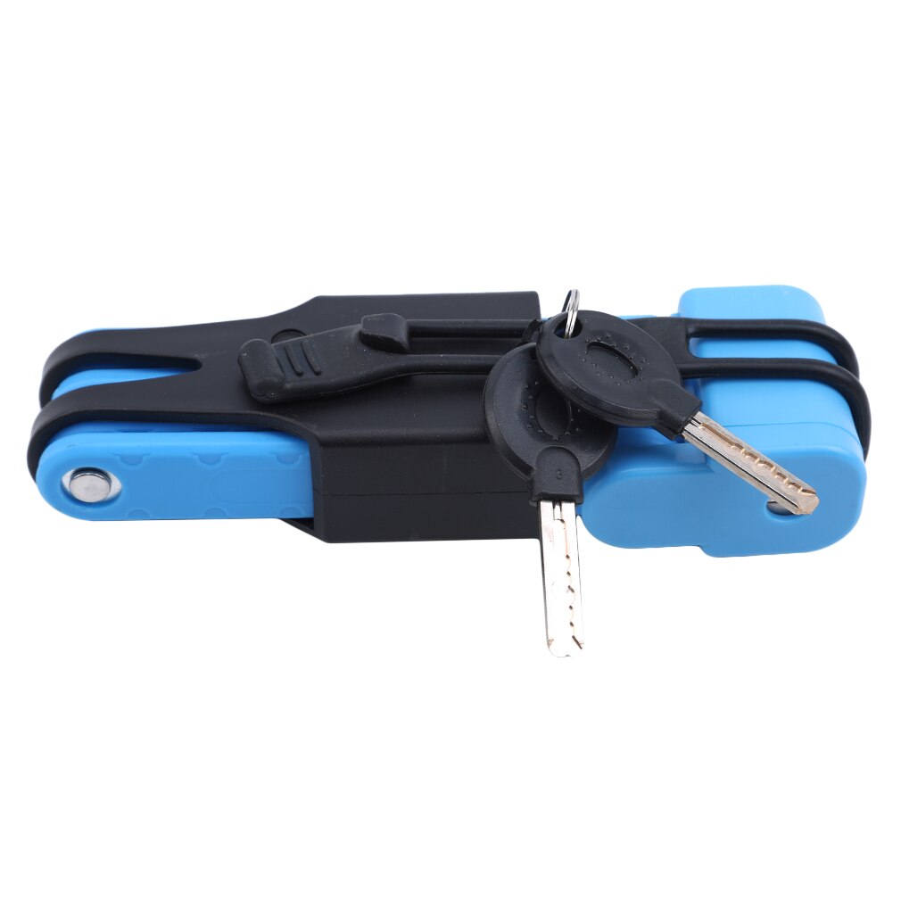 Universele Vouwfiets Lock Steel Fietsslot Beveiligingskabelslot Anti-Diefstal Combinatie Rijden Tool Voor Mountainbike: blue