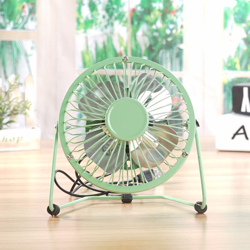 Mini Usb Ventilator Airconditioner Luchtkoeler Mini Draagbare Ventilator Kleine Handheld Fan Bureau Elektrische Hand Usb Tafel Kamer Cooling slaap: green