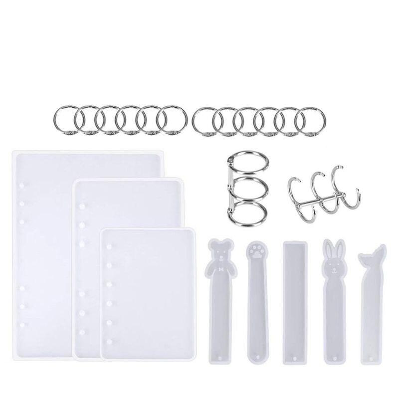 22-Piece Resin Molds for Notebook Cover - Silicone Casting Molds for DIY Jewelry Making