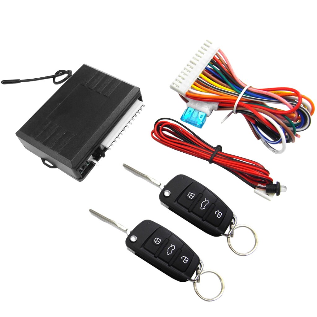 5 Pack Car Central Lock, Keyless Entry Alarm System, Auto Remote Central Kit Vehicle Door Lock with 2 Remote Controllers