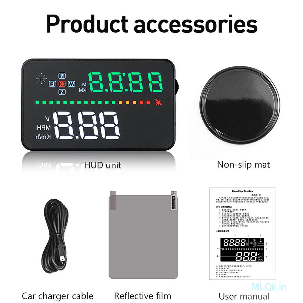 Head up display Car universal GPS car head-up display A3
