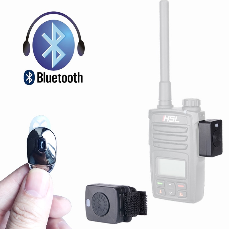 Walkie talkie bluetooth fone de ouvido k/m tipo mini handheld rádio em dois sentidos sem fio fones para motorola baofeng 888 s uv5r