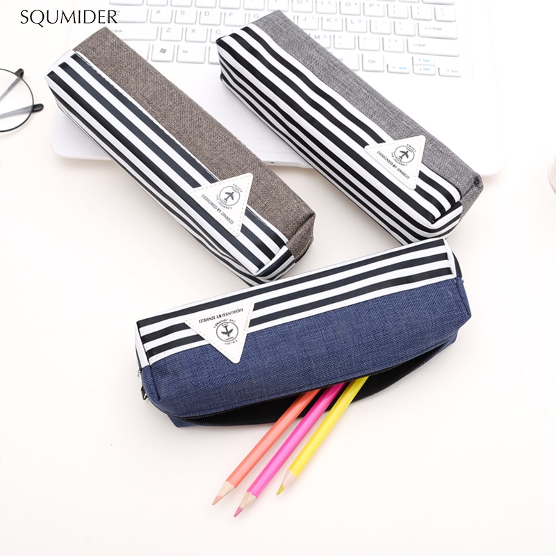 Kreatywny piórnik prosty styl projektowania zamek błyskawiczny ołówek torby długopisy szkolne materiały biurowe piórnik dla chłopców lub dziewcząt