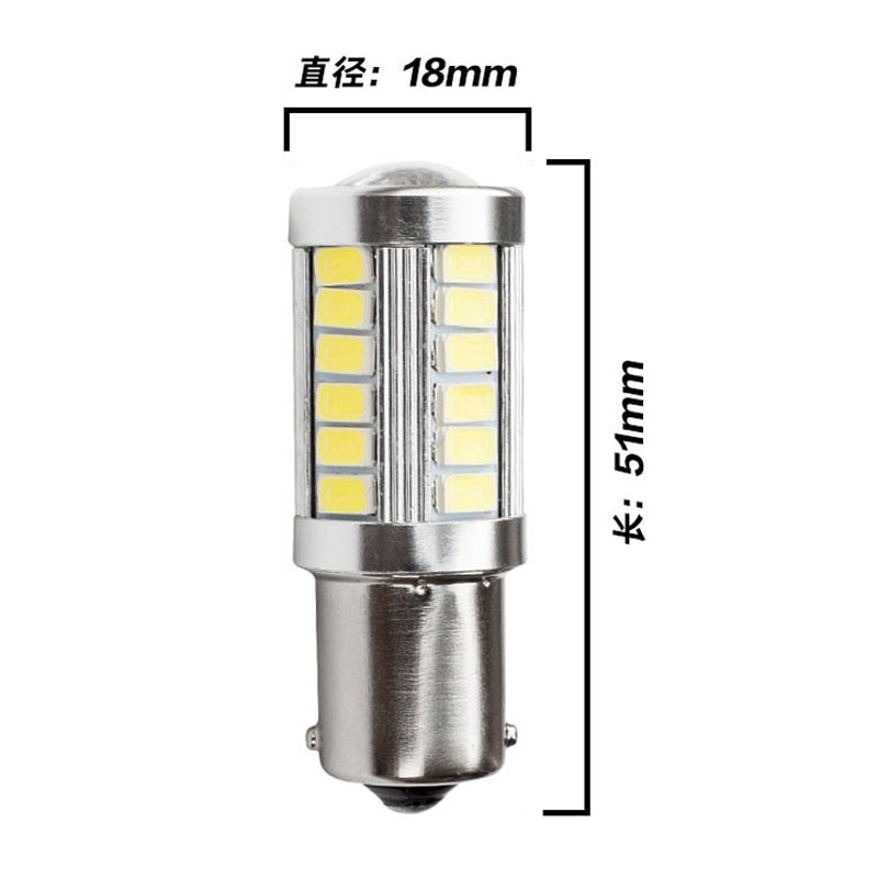 Clignotants de voitures, feux arrière, feux de stop, de voitures, P21W PY21W PR21W, 33 SMD, 1156 5630, blanc, rouge, jaune, LED