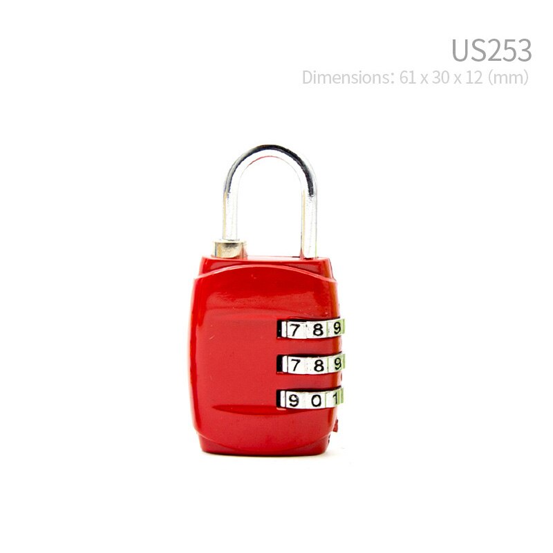 3 Digit Dial Draaien Combinatie Code Number Lock Hangslot Voor Bagage Rits Tas Rugzak Handtas Koffer Lade Duurzaam Sloten