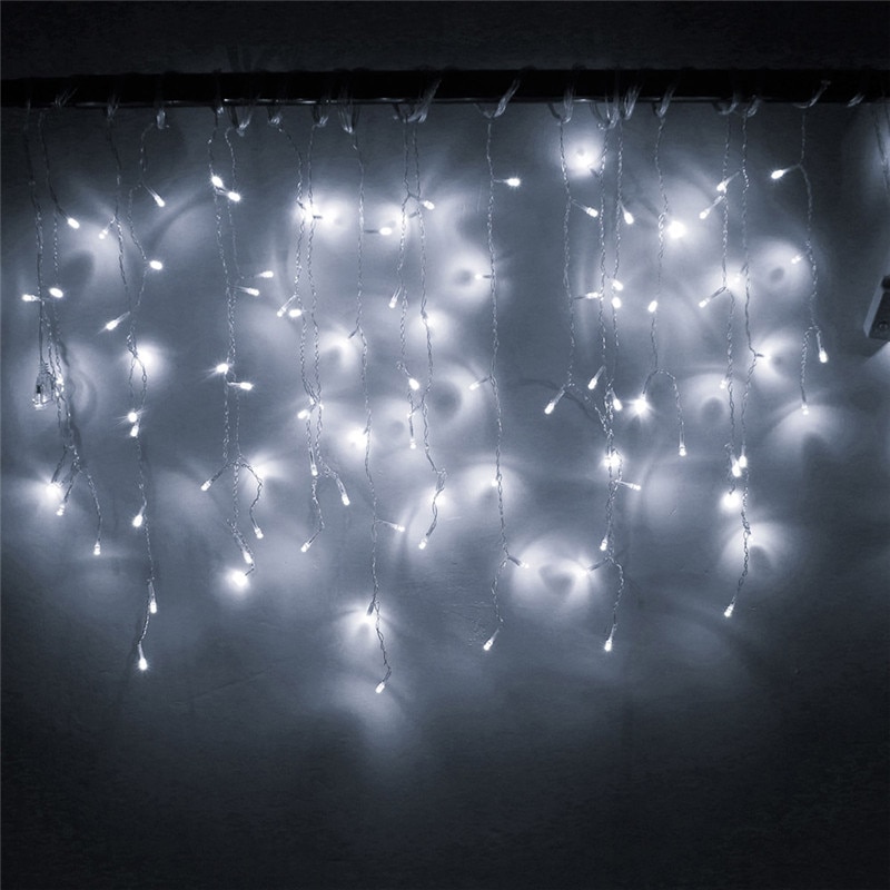 Luzes de natal decoração exterior 4.5m droop 0.3-0.4-0.5m led cortina icicle string luz ano novo festa de casamento guirlanda luz