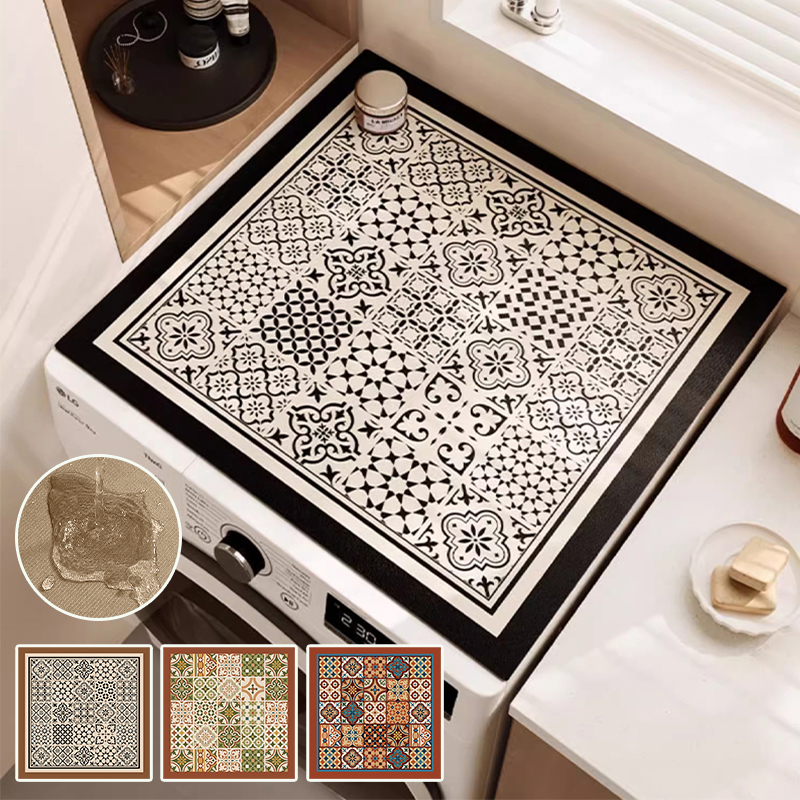 Alfombra de cocina, almohadilla de drenaje para cocina, lavadora, estera antipolvo, cubierta antipolvo para baño, alfombra superior para refrigerador, alfombrilla para mesita de noche