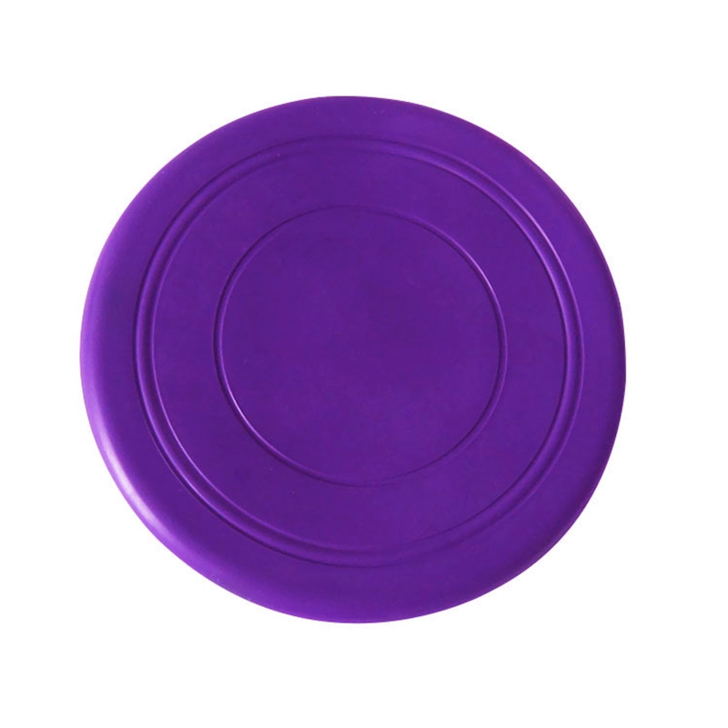 Platillo volante de plástico divertido para perro, juguete para mascotas, discos voladores resistentes, mordedores, adiestramiento de cachorros, 1 unidad: Purple