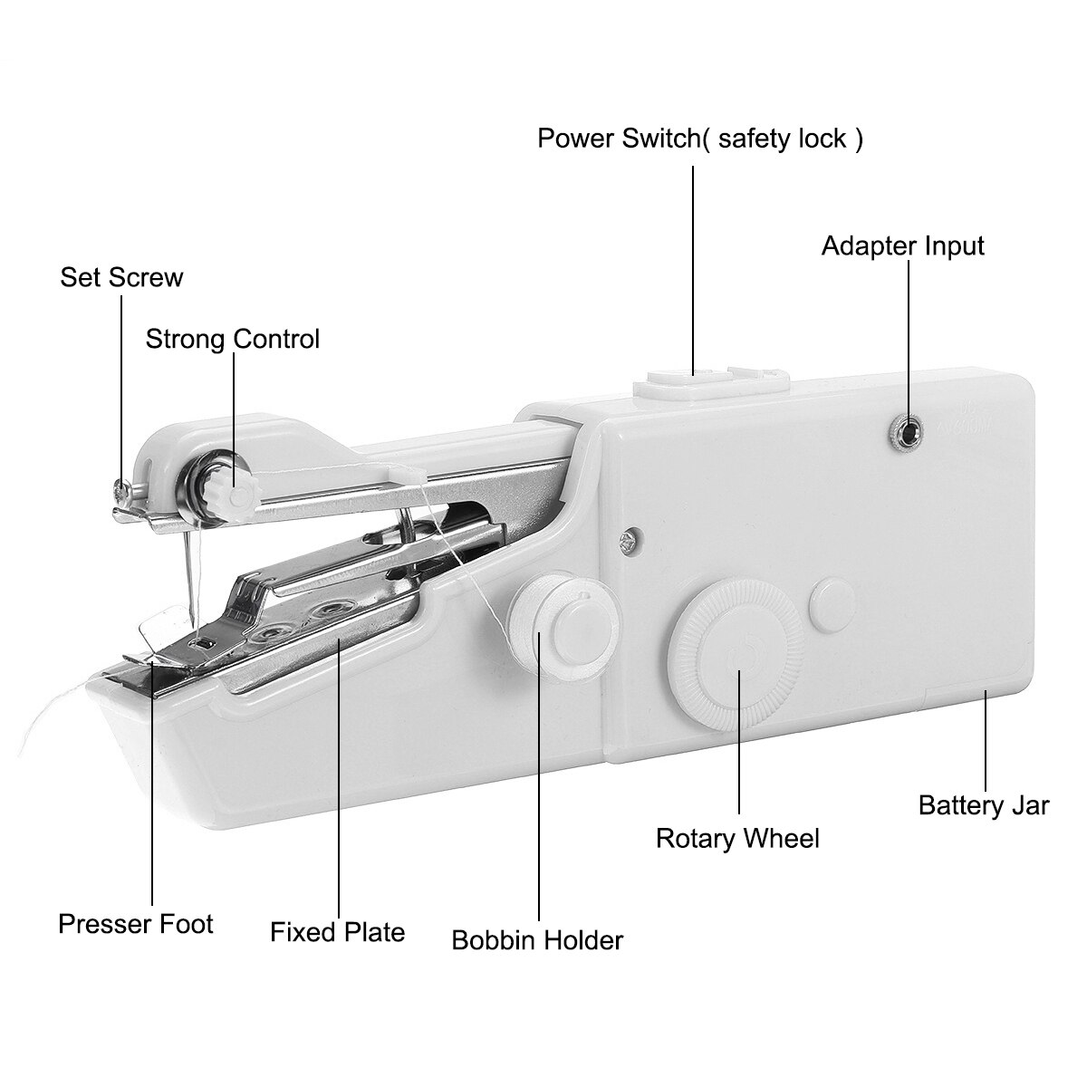 Draagbare Handheld Naaimachine Cordless Elektrische Naaimachine Set Thuis Naaien Quick Reparatie Diy Kleding Naaimachine