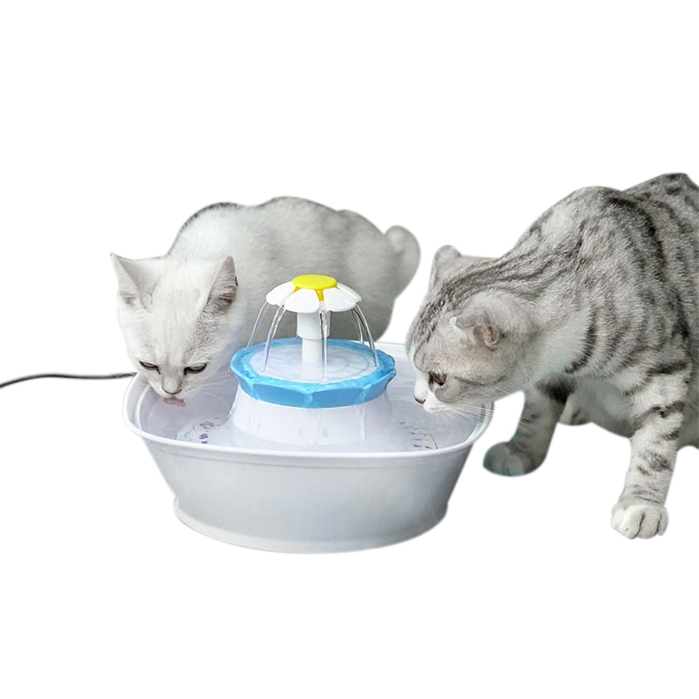 2.3L fuente de agua automática para gatos mascotas LED eléctrico USB para perros, fuente de alimentador de bebedero para mascotas fuente para beber dispensador de agua