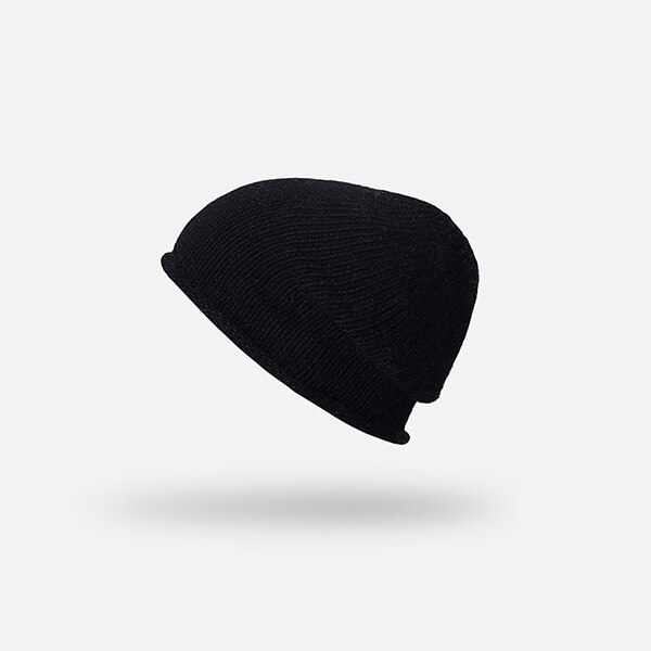 Niños sombrero nuevos niños bebé gorros calientes niños niñas invierno gorro tejido de lana sombrero de otoño bebé Unisex de la gota gorra: Black