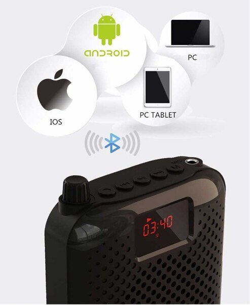 K500 Usb Opladen Microfoon Bluetooth Luidspreker Draagbare Auto Pairing Voice Versterker Megafoon Luidspreker Voor Toeristische Gids