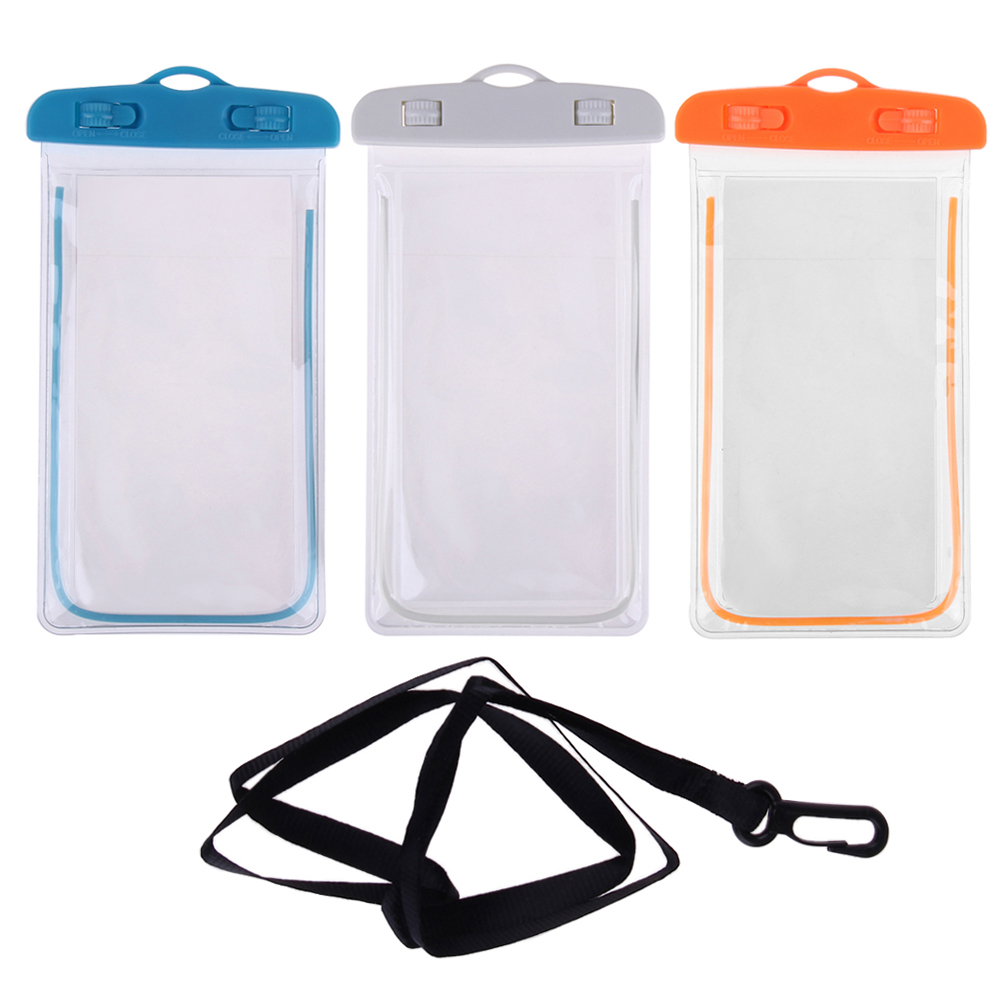 Zwemmen waterdichte tas met lichtgevende onderwater tas mobiele telefoon geval voor alle modellen 3.5 inch-6 inch