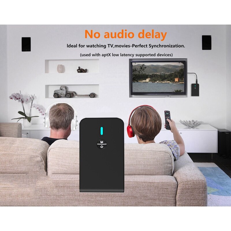 Bluetooth 5.0 modtager sender 2 in 1 bluetooth dongle trådløs adapter 3.5mm aux jack musik stereoanlæg til bilsæt tv pc