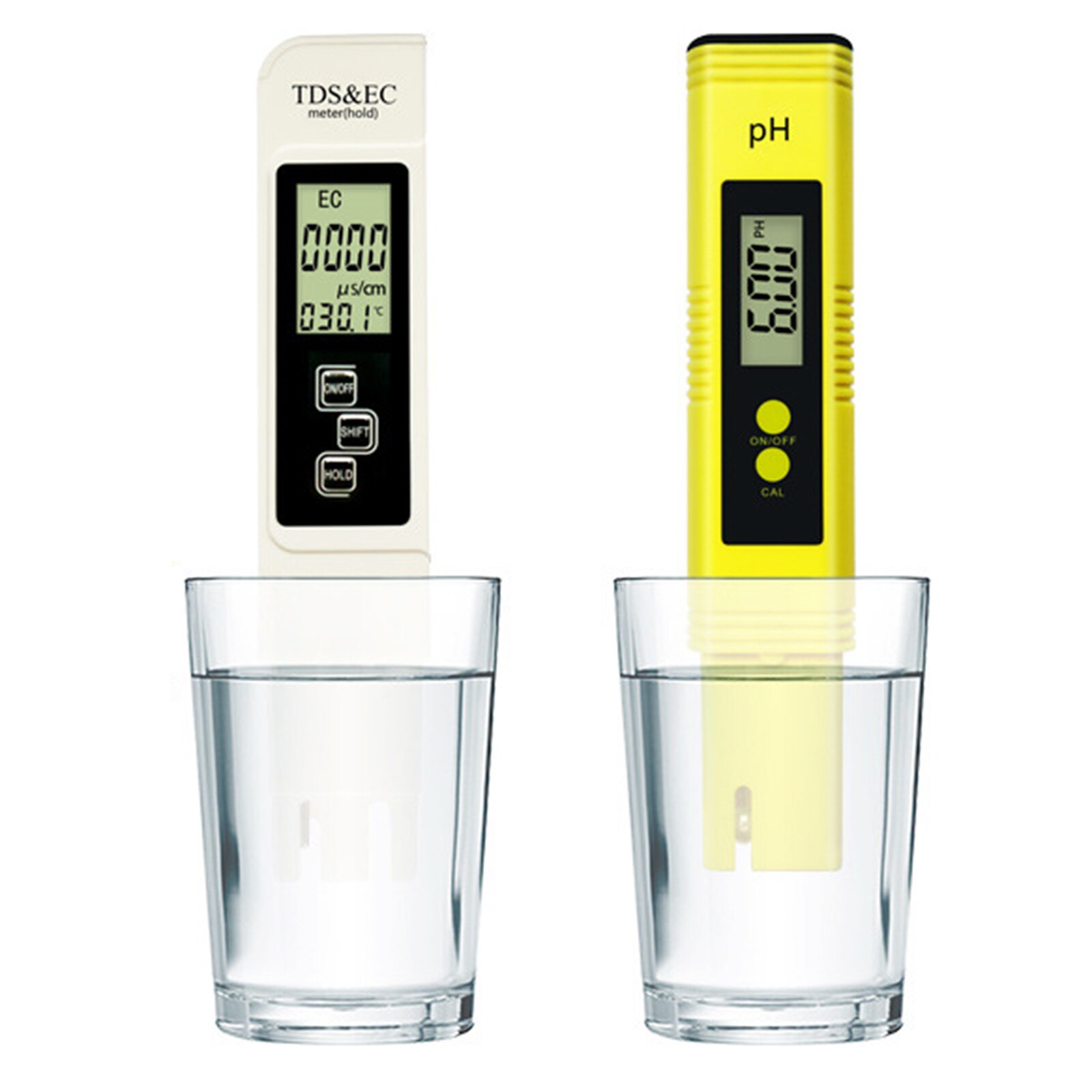 Digital PH Meter and TDS Meter Set 0~9990 PPM EC and Temperature Measurement