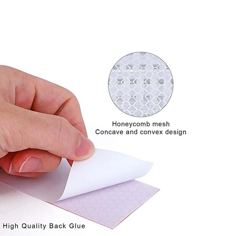 white Reflective Material Tape Sticker Safety Warning Tape Reflective Film Car Stickers