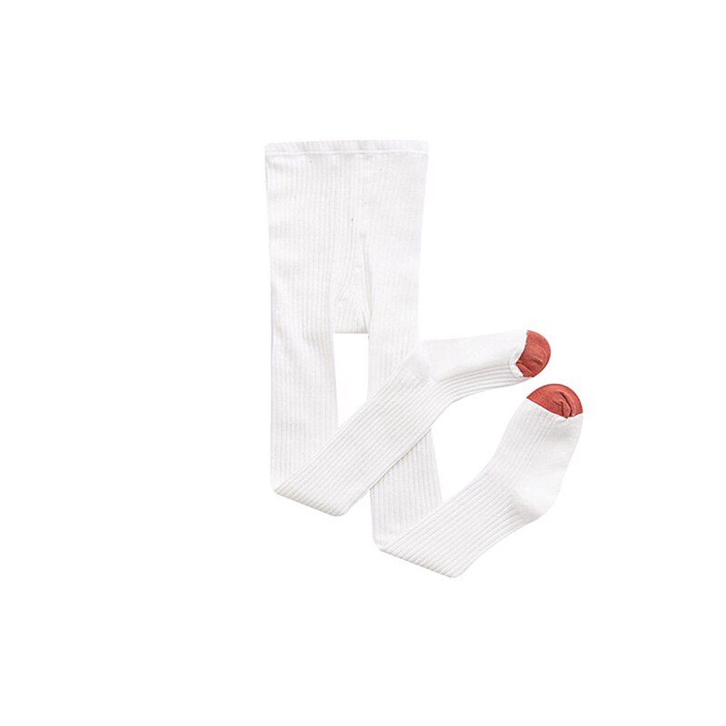1 2 3 4 5 6 7 8 anos menina collants bebê meias outono inverno quente criança meia-calça kidscotton calças meninas bonitos kf040: 4-6T(XL) / white
