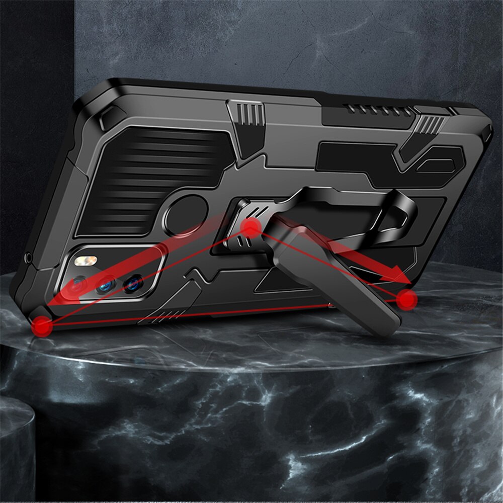 Infinix 10S Shockproof Armor Case for Infinix 10S 11 S Stand Back Clip Stand Cover for Infinix Note 10 Pro Samrt 6 5
