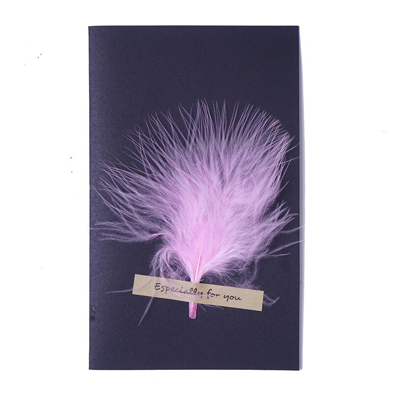 EZONE plume enveloppe + carte de voeux enveloppe noir affaires enveloppe haut de gamme Kraft papier enveloppe école fournitures de bureau: N