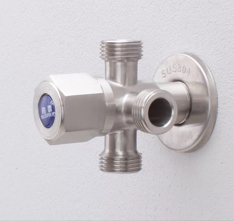 1way 2way 3way 304 Stainless Steel Angle Valve G1/2 Water Heater Toilet Inlet Water Stop Valve Faucet Shower Faucet Tap Room