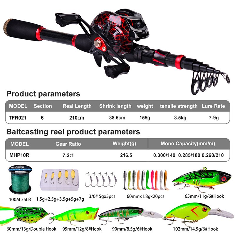 Canne a peche carbonne peche a la carpe article de pêche ensemble casting canne et moulinet canne a peche enfant Canne à pêche Casting télescopique ultralégère Portable, Combo de pêche à la truite et à la mouche