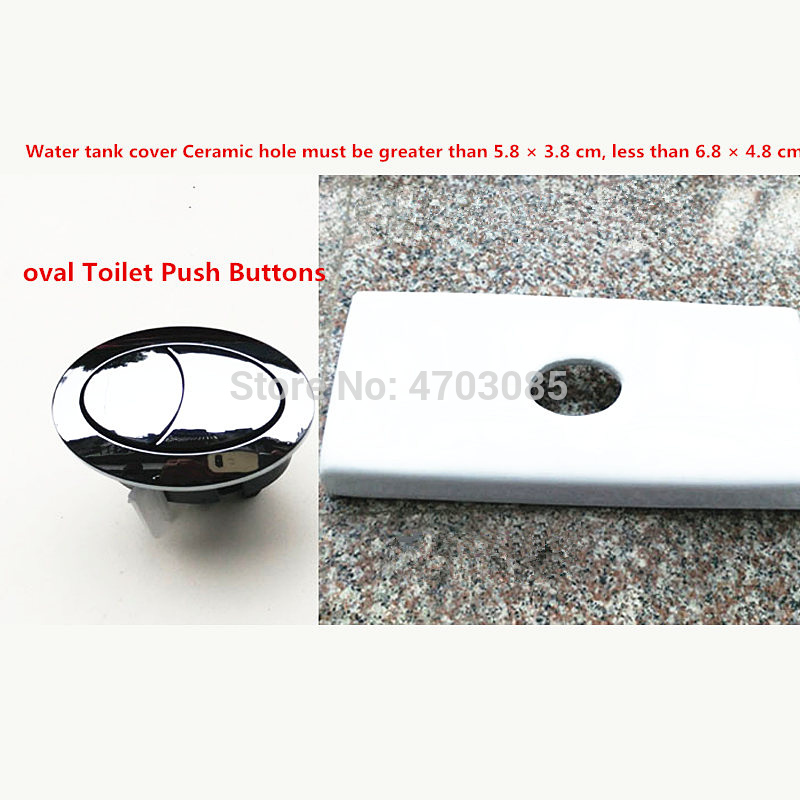 Toilet Oval flush push button,7X5cm Oval water tank ceramics cover Flush push button,Toilet double push button