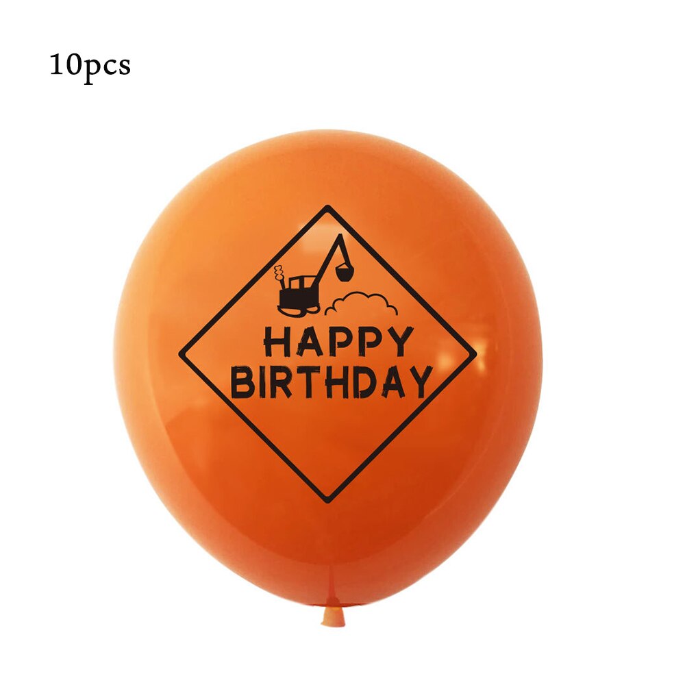 Ballon de dessin animé pelleteuse de voiture, véhicule d&#39;ingénierie, tracteur de Construction, pour enfants garçons, décorations de fête d&#39;anniversaire: 8