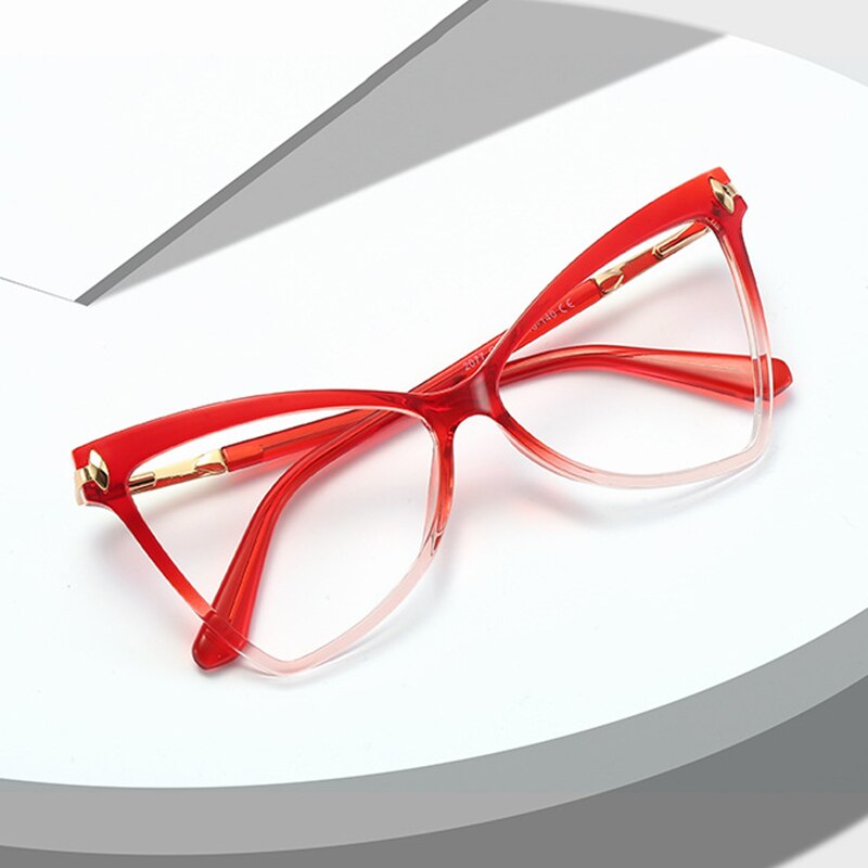 Vrouwen TR90 Mode Trend Vlinder Brilmontuur Vrouwelijke Anti Blauw Computer Brillen Custom Bijziendheid Hyperopie Lens