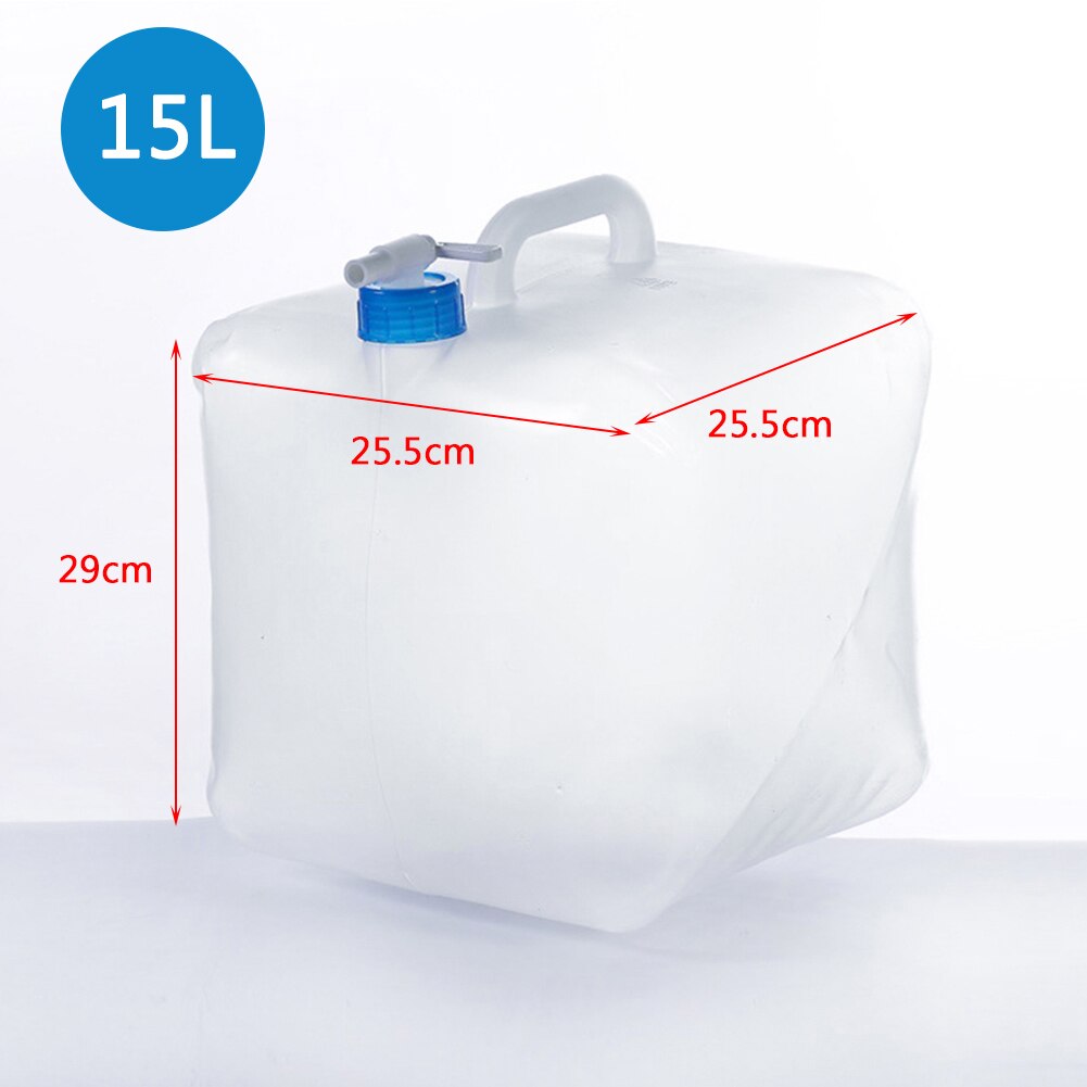 1Pcs Outdoor Foldable Water Bags Camping Hiking Mountaineering Portable Water Container Survival Water Storage Carrier Bag: 15L