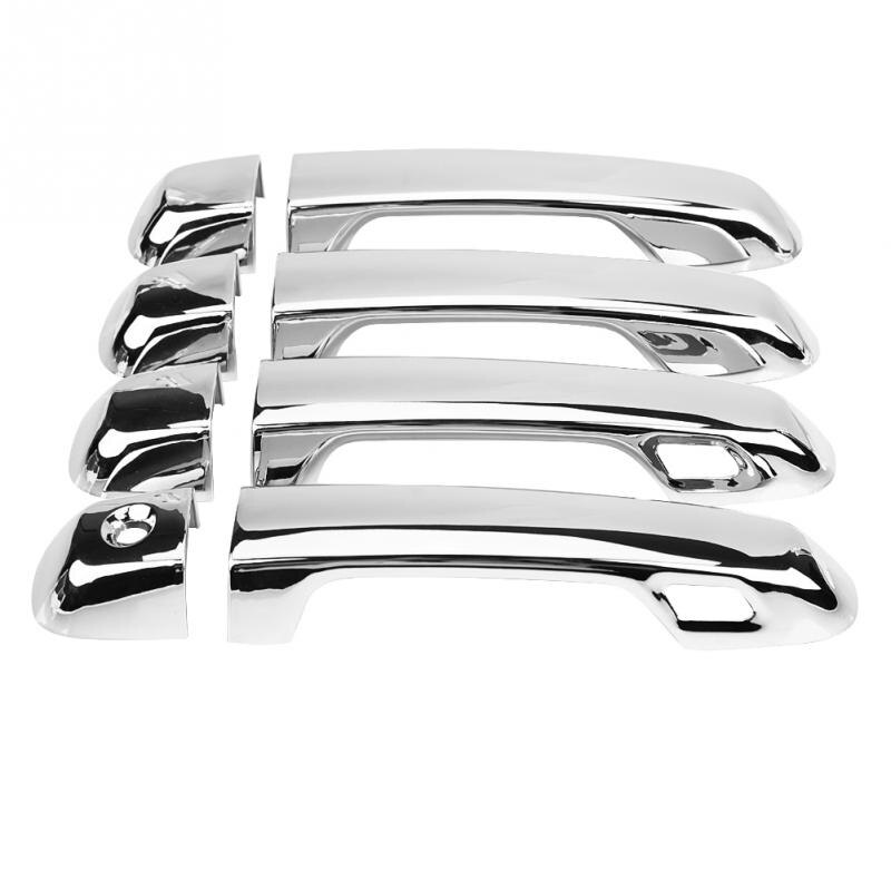 8 Stuks Zilver Chrome Auto Chroom Galvaniseren Deurgreep Cover Trim Voor Toyota Land Cruiser Prado Auto styling