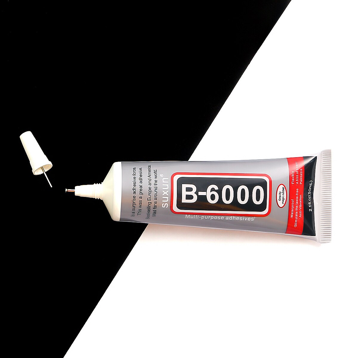 1 pz stile mescolare strass colla fredda B7000 B6000 resina epossidica super colla sigillante per gioielli strass vetro scarpe per telefoni cellulari: B6000 50ML