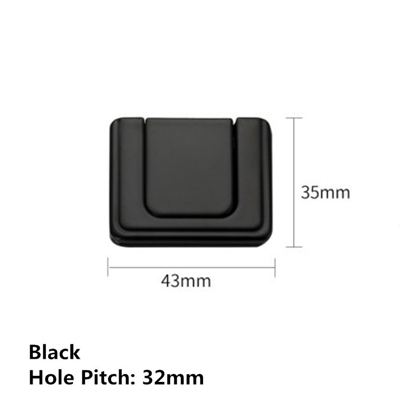 No Punching Zinc Alloy Modern Hidden Knobs Kitchen Cabinet Cupboard Door Drawer Handles Wardrobe Hidden Pulls 32mm/64mm: Black 32mm