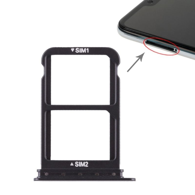 SIM Card Tray Double Slot Holder Container Carrier Adapter Replacement Metal for Huawei P20 Pro X6HA