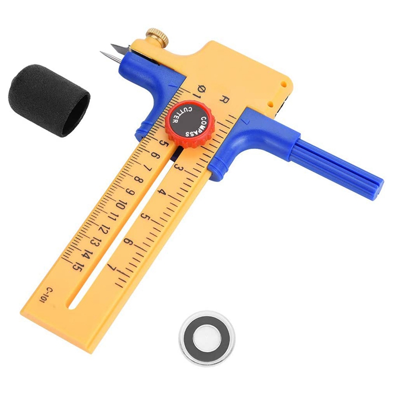 Adjustable Compass Circle Cutter, Circle Cutter Tool E Cutter Round Draw Paper Cutter Cutting Knife Tool: Default Title