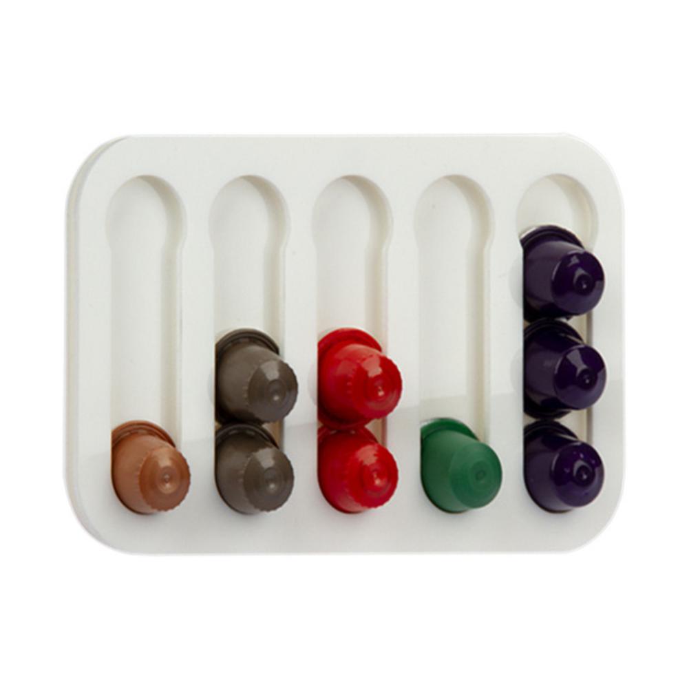 Kaffe pod rack vægmonteret akryl kapselholder kaffe og te pods opbevaring organisator til nespresso kapsler hjemmeforsyning: Grøn