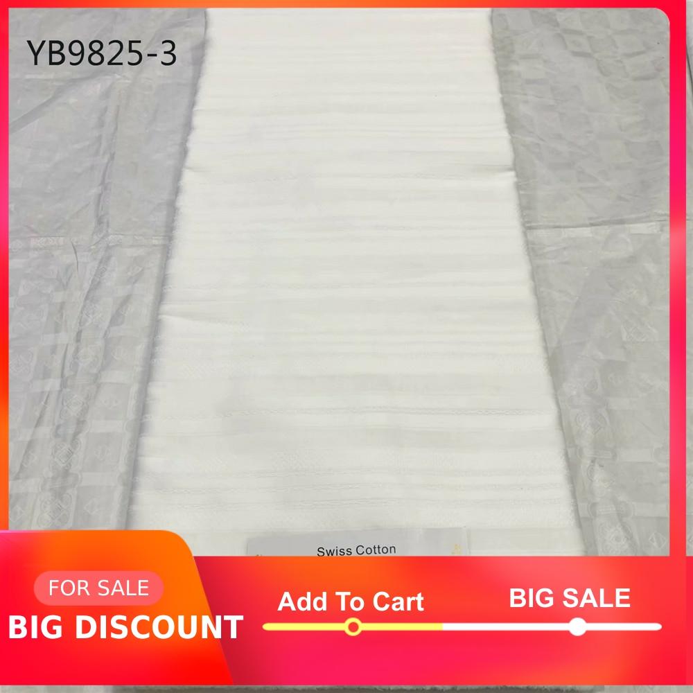 White Atiku cotton swiss voile lace fabric 5 yards for men party lace