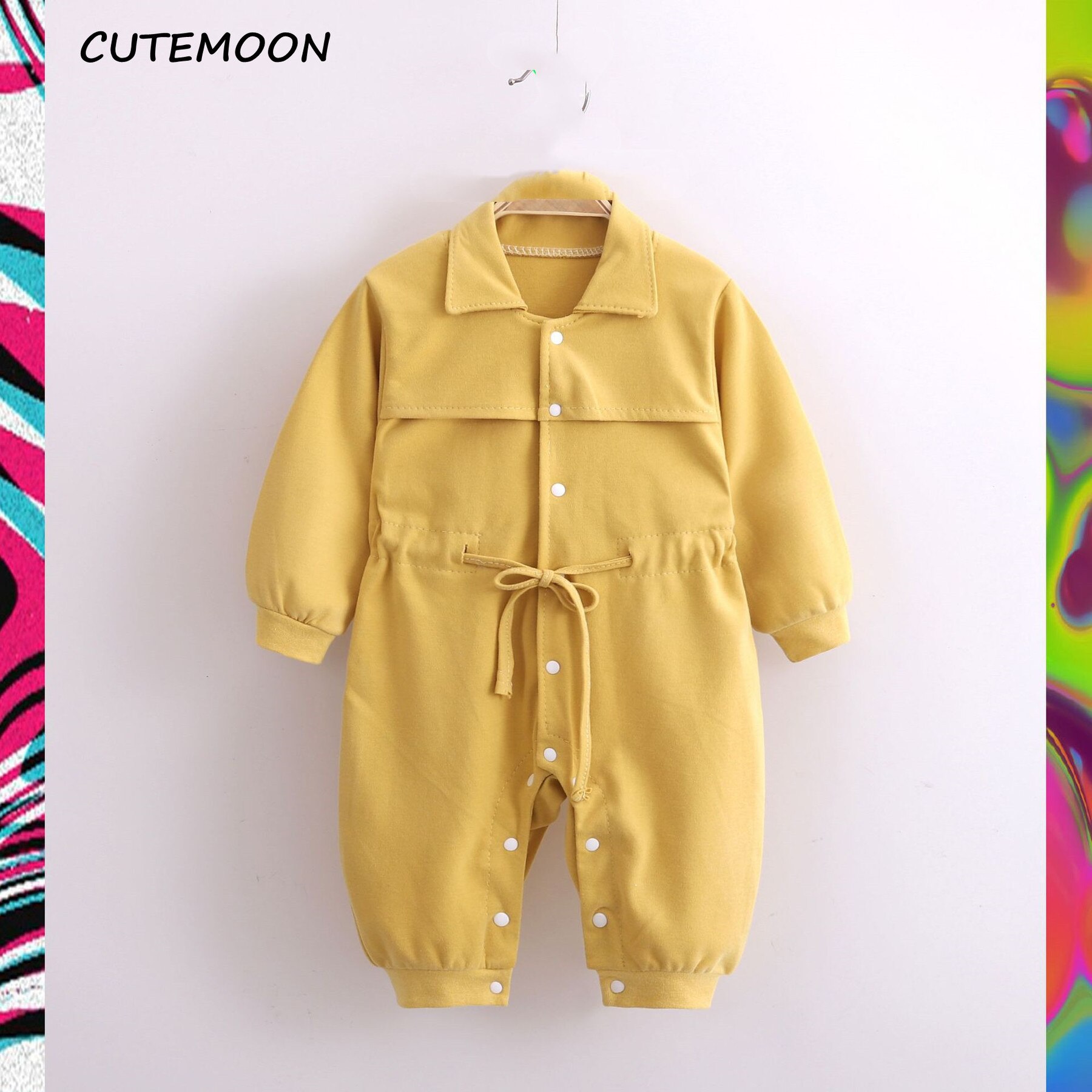 Boy Girl Jumpsuit Kids overalls Jerse Toddler Cotton Long Sleeve Romper Children Home Clothes Pajamas Baby Cute Sleepwear