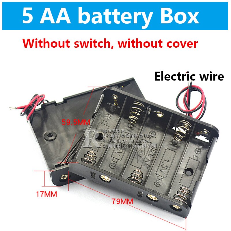 Aa batteri förvaringsbox aa batteripaket fodral självbatterihållare cellbox aa batterihållare med strömbrytare och lock 1-8x 4 st: 5x batterilådor