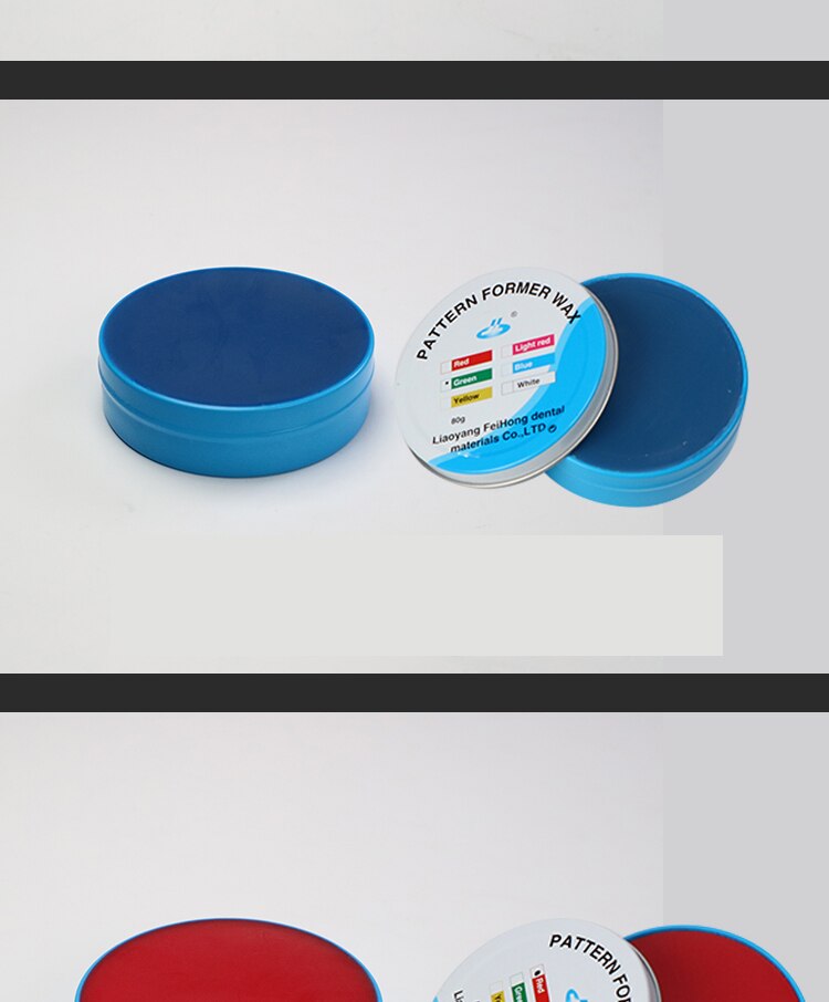 1 Metalen Doos Dental Lab Marginale Wax Waxen Crown Marge Wax Coping Wax Voor Pfm En Fcc Kronen 4 Kleuren 80G Per Doos