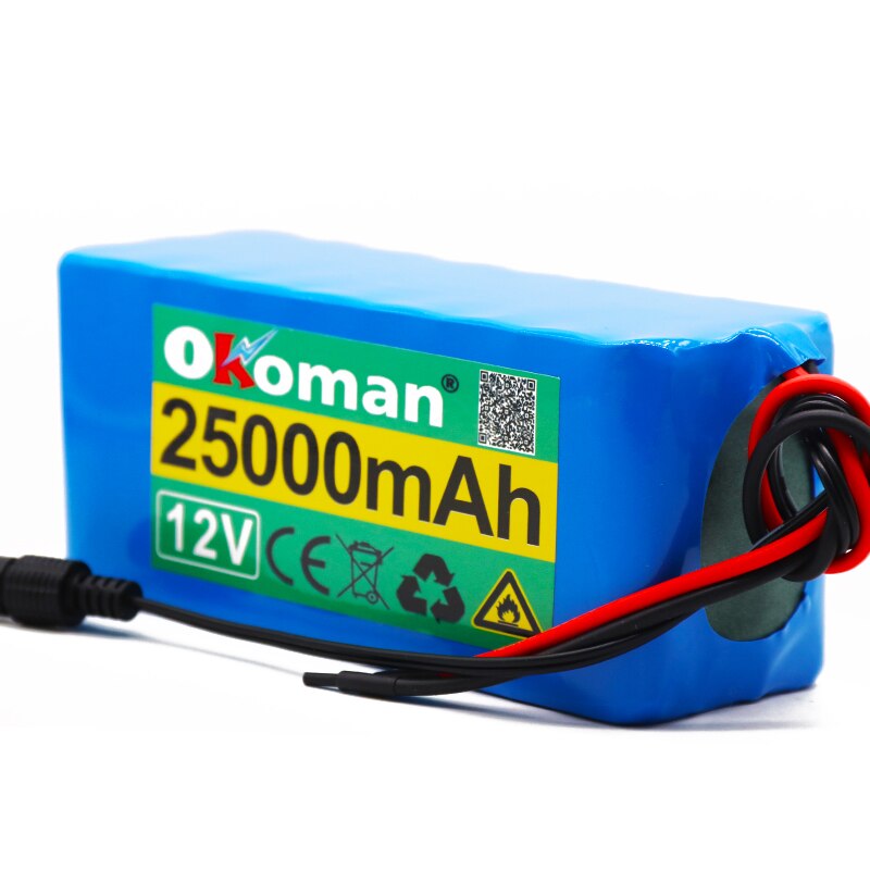 original 18650 Battery pack Large capacity 12v 25ah 18650 lithium battery protection board 12v 25000mAh for inverter miner light