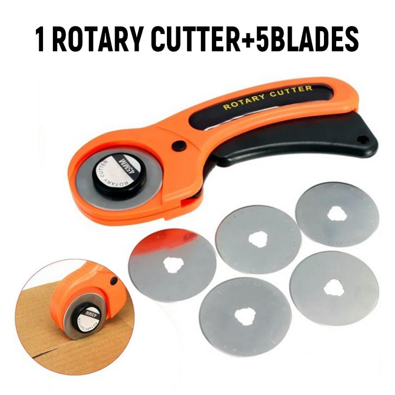45mm Hob1PC Rotary Cutter 5 STUKS Messen Voor Naaien Quilten Stof Snijden Craft Tool Handvat Ronde Kookplaat