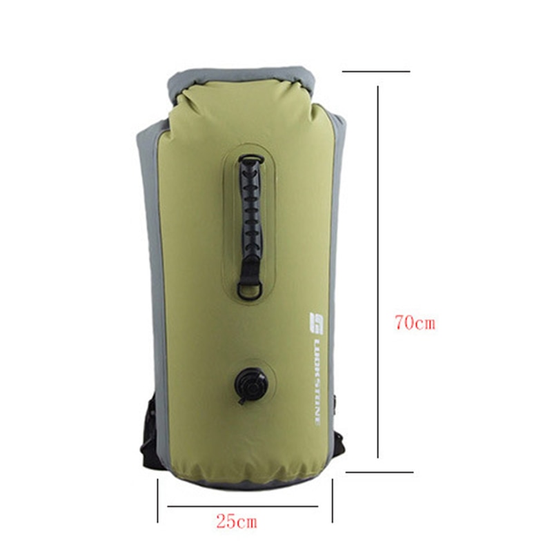30l oppblåsbare dykkebag vanntett tørr bag ryggsekk sammenleggbar bøtte fiske roll top ryggsekk hav drybag kajakk utendørs pakke