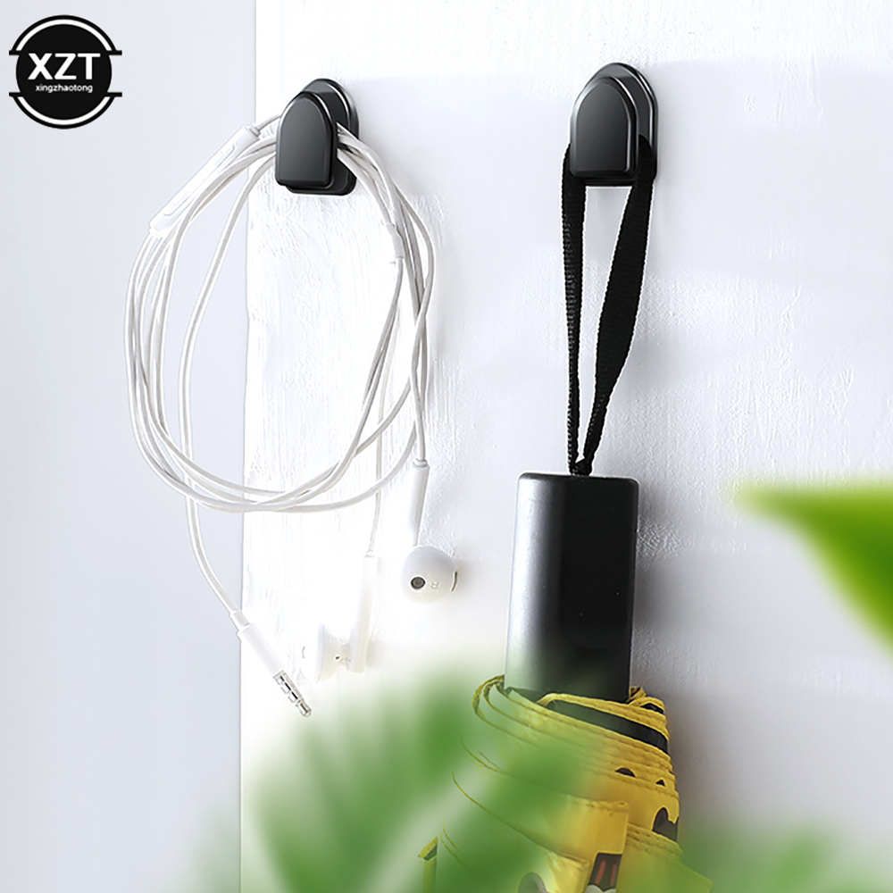 4 stks/partij Auto Haken Organizer Opslag Hanger voor USB Kabel Hoofdtelefoon Sleutel Opslag Muur Haak Hanger Auto Accessoire