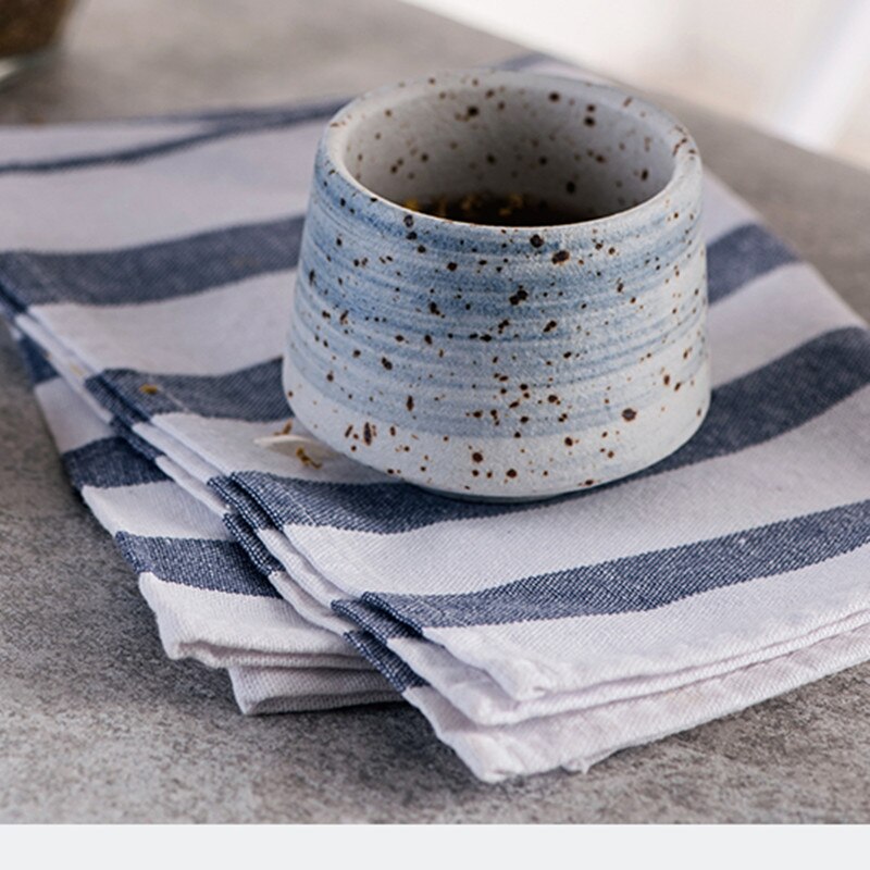 Taza de agua del té de Color sólido Vintage accesorios hechos a mano taza de té de cerámica Color de piedra taza de café mate