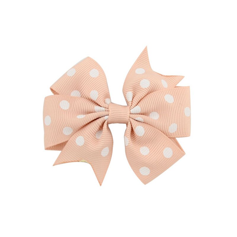 Polka Dot Grosgrain Lint Bows met Alligator Clip Kinderen Meisjes DIY Strikje Haarspelden Baby Haarspelden Hoofddeksels Haar Accessorises: 08 Coral Pink
