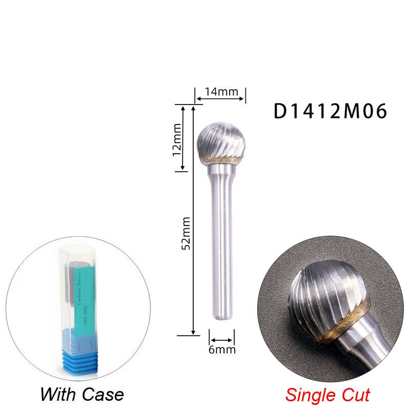 Mèches de meuleuse à tête sphérique, outils convertibles carimplantés, lime à distance en tungstène, fraise en carbure, fraise, perceuse pour métal, bois, plastique